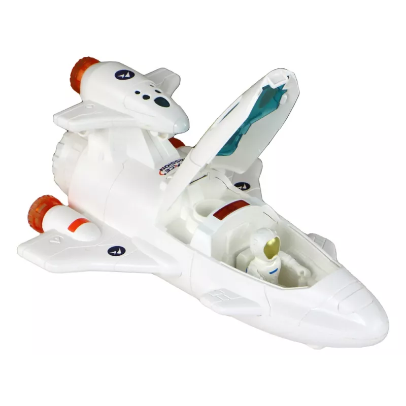 LEAN TOYS Kosmosemissioon Kosmos 4 Elemendi Mängukomplekt – Rakett, Astronaut, Kulgur ja Lipp (4 Tükki, Vanus 3+)