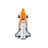 LEAN TOYS Kosmoserakett metallist kosmoselaevaga - tagasitõmmatav, heli- ja valgusefektidega kosmosemänguasjade komplekt