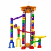 LEAN TOYS Kosmoseraja ehitusklotsid 153 tk - 3D värviline kuulikeste rada tunnelite ja pallidega