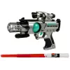 LEAN TOYS Space Warrior Set Laser Gun Lightsaber Handcuffs Disc Thrower