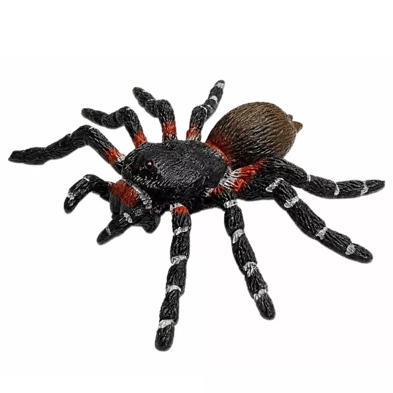 LEAN TOYS Ämblik Tarantel Kummist Figuur Venitatav Realistlik Must 10 cm