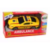 LEAN TOYS Sports Car Ambulance Lights Sound Yellow