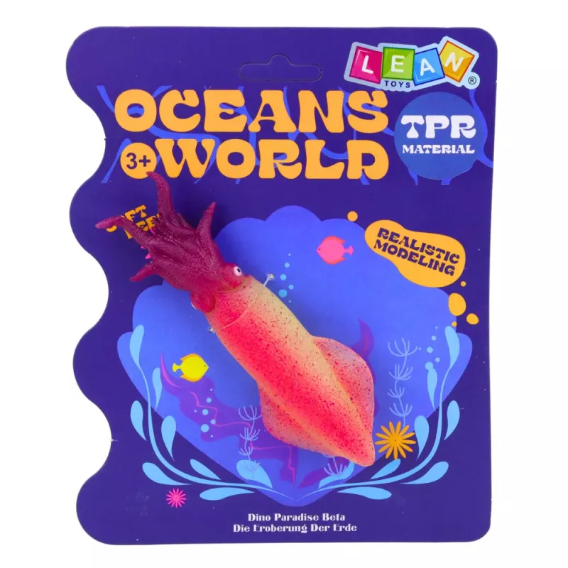 LEAN TOYS Kalmaari kummikuju veniv realistlik mereloom 14 cm