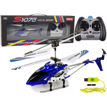 LEAN TOYS SYMA S107G RC helikopter koos kaugjuhtimispuldiga ja laetava akuga - sinine