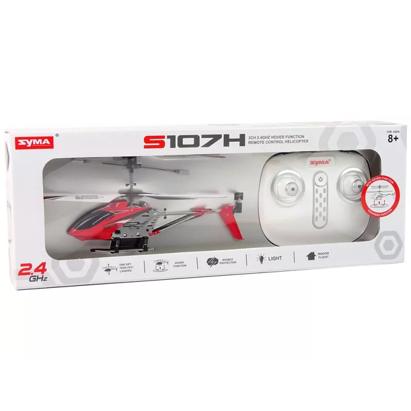 LEAN TOYS SYMA S107H 2.4G RC helikopter punane