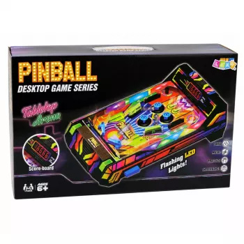 LEAN TOYS Lauapealne Flipper - Elektrooniline Flipperimäng LED-punktiloenduri, helide ja vilkuvate tuledega - mitmevärviline, 1 mängija, vanusele 6+