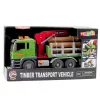 LEAN TOYS Puiduveoauto kraanaga, palkide, tulede ja helidega – ehitusmasina mänguasi