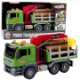LEAN TOYS Puiduveoauto kraanaga, palkide, tulede ja helidega – ehitusmasina mänguasi