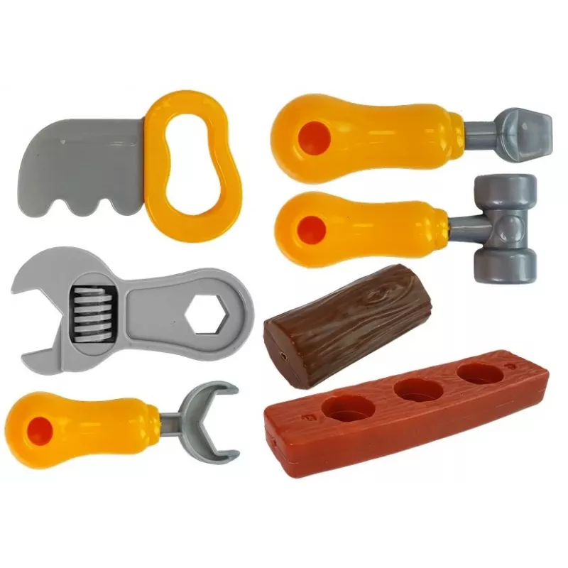 LEAN TOYS Tööriistakomplekt seljakotiga Töökoda Oranž ja Hall