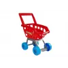 LEAN TOYS Mänguturg koos ostukorvi, kassaaparaadi, skanneri ja toidukaupadega