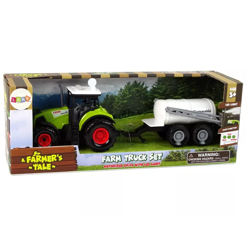 LEAN TOYS Traktor lastele haagisega Farm Car