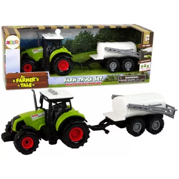 LEAN TOYS Traktor lastele haagisega Farm Car