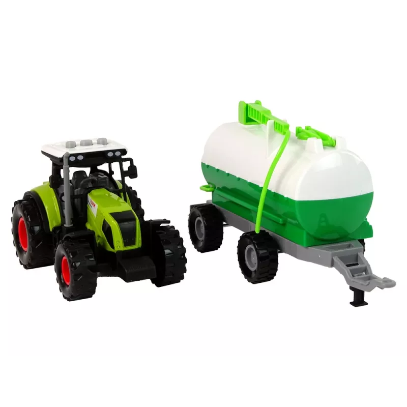 LEAN TOYS Traktor lastele haagise ja paakautoga Farm