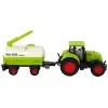 LEAN TOYS Tractor With Big Wheel Trailer Green Farm