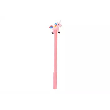 LEAN TOYS Unicorn pastapliiats musta korgiga, täitevärv segatud valge-roosa, 0,5 mm