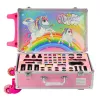 LEAN TOYS Unicorn roosa ratastega kohver ilukomplekt