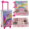 LEAN TOYS Unicorn roosa ratastega kohver ilukomplekt