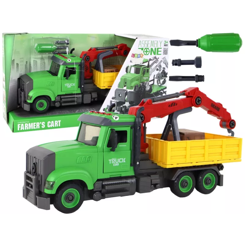 LEAN TOYS Vehicle Tipper Crane for Screwing Unscrewing DIY
