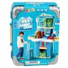 LEAN TOYS loomaarsti kohver koera hoolduskomplektiga, pruun rollimängukomplekt 12 tarvikuga
