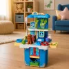 LEAN TOYS loomaarsti kohver koera hoolduskomplektiga, pruun rollimängukomplekt 12 tarvikuga