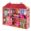 LEAN TOYS Villa suur nukumaja 6 tuba mööbli tarvikud 128 tk