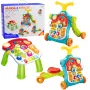 LEAN TOYS Walker Pusher Scooter Educational Table Interactive Panel 5 in 1 Colorful