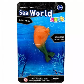 LEAN TOYS Morsk Kummikujuke Venitatav Realistlik Mereimetaja 13 cm