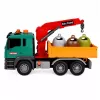 LEAN TOYS Prügisorteerimisauto kraana, konteinerite, hõõrdajamiga, valguse ja heliga