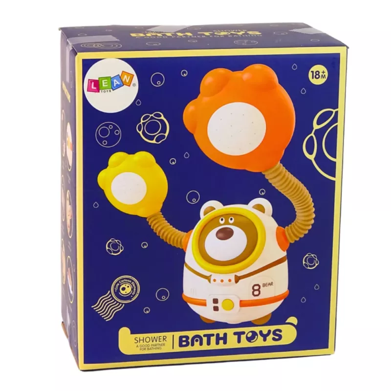 LEAN TOYS Vannimänguasi Teddy Bear Astronaut Shower veeringluse ja iminappadega