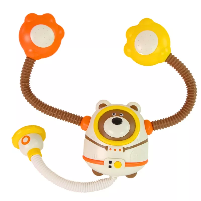LEAN TOYS Vannimänguasi Teddy Bear Astronaut Shower veeringluse ja iminappadega