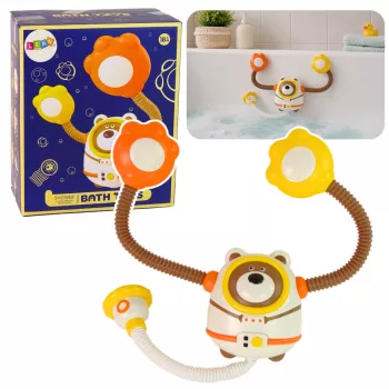 LEAN TOYS Vannimänguasi Teddy Bear Astronaut Shower veeringluse ja iminappadega