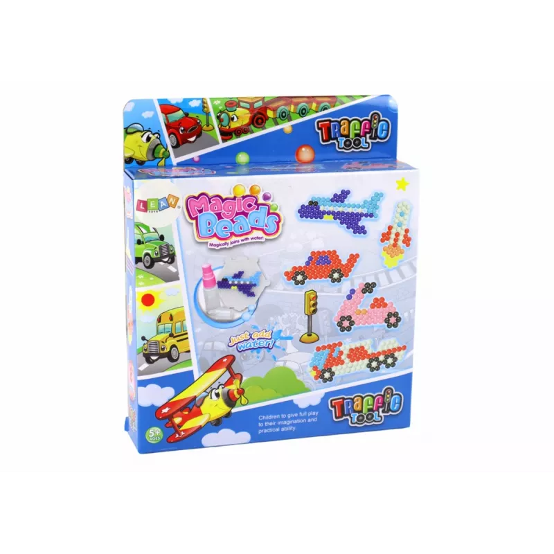 LEAN TOYS Water Beads Set DIY Magic Beads 8 Colors Means of Transportation