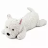 LEAN TOYS West Highland valge terjer pehme koer kaisukas, valge, 40 cm
