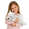 LEAN TOYS West Highland valge terjer pehme koer kaisukas, valge, 40 cm