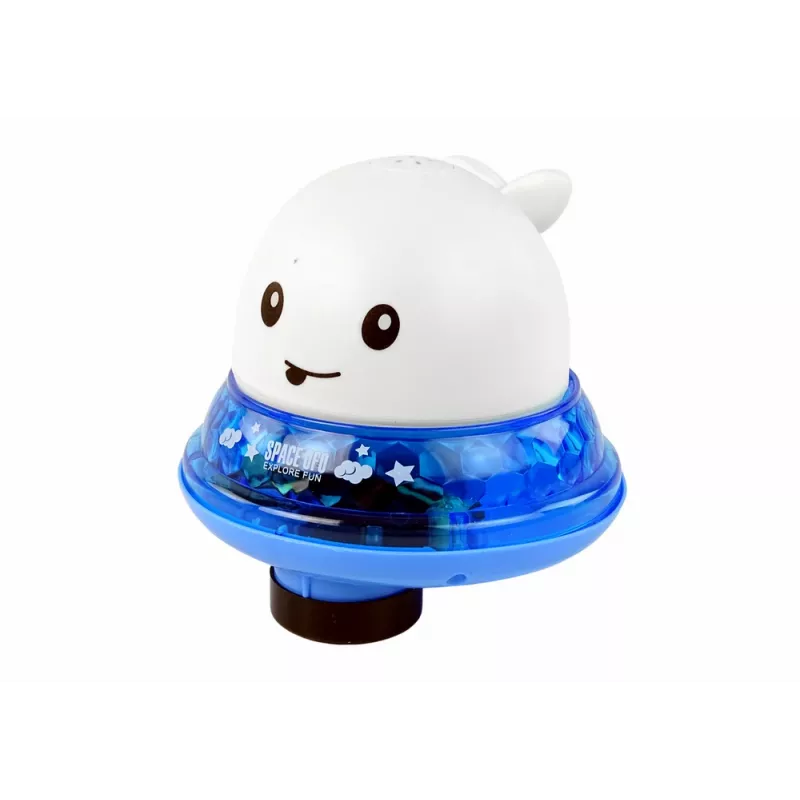 LEAN TOYS Whale Squirting Water With Stand White Bath Toy