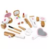 LEAN TOYS puidust ilukomplekt meigikosmeetika kott tarvikud 16 tk