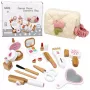 LEAN TOYS puidust ilukomplekt meigikosmeetika kott tarvikud 16 tk