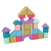 LEAN TOYS Puidust klotsid pastelsetes toonides 28 tükki loss