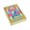 LEAN TOYS Puidust klotsid pastelsetes toonides 28 tükki loss