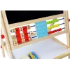 LEAN TOYS Puidust tahvel koos aabitsa, kella, numbrite ja magnetiga