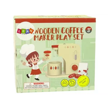 LEAN TOYS Puidust kohvimasina tarvikud köök lastele