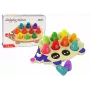 LEAN TOYS Puidust Hariv Siil 10 Värvilise Nupuga