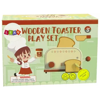 LEAN TOYS Puidust rösteri aksessuaarid hommikusöögiköök lastele