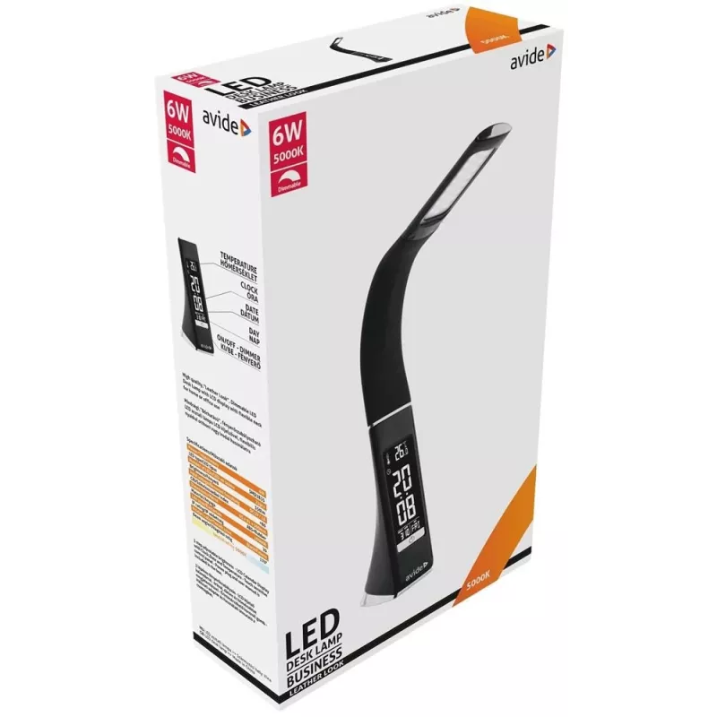 Avide LED Lauvalgusti Ärikalender Must 6W