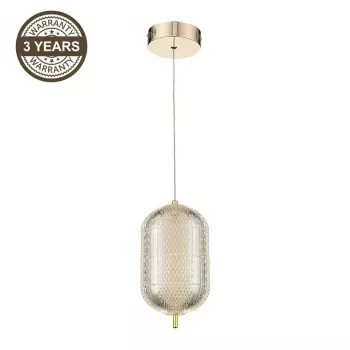 LED rippvalgusti A2360-1C kuldne | 6W integreeritud LED | 480lm soe valge