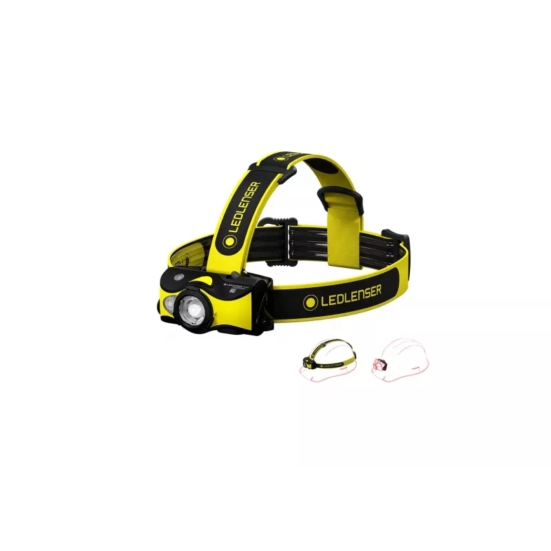 Ledlenser iH9R laetav LED-pealamp, must/kollane, 600 lm, IP54