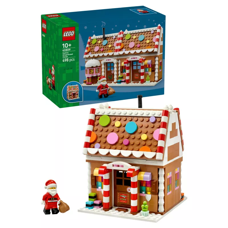 LEGO 40809 Hooajaline jõulumaja piparkoogimaja ehituskomplekt (136 tükki, vanus 7+)