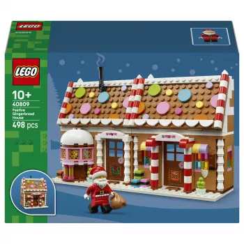 LEGO 40809 Hooajaline jõulumaja piparkoogimaja ehituskomplekt (136 tükki, vanus 7+)