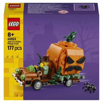 LEGO 40822 Jack-O'-Lantern Pickup Truck ehituskomplekt - 200 tükki, hernehirmutise minifiguur, Halloween'i väljapanekumudel