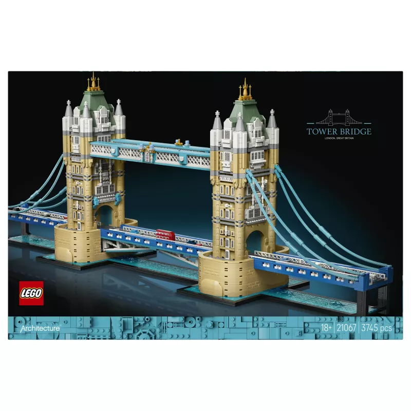 LEGO Architecture 21067 Tower Bridge ehituskomplekt (1176 tükki) - ikooniline Londoni maamärgi mudel